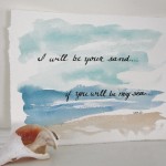 A watercolor wedding or anniversary wish...